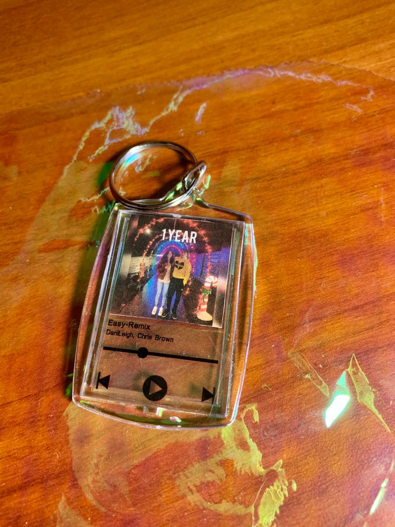 Custom Acrylic Song Keychain Spotify Keychain Music Etsy