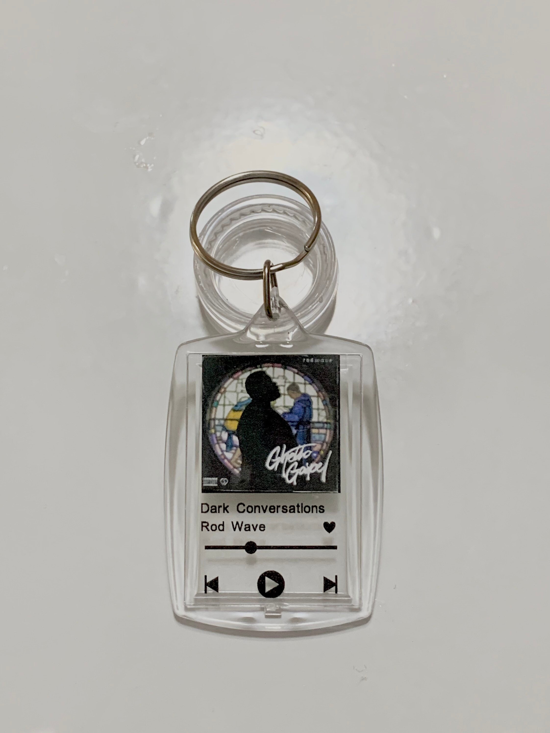 Custom Acrylic Song Keychain Spotify Keychain Music Etsy