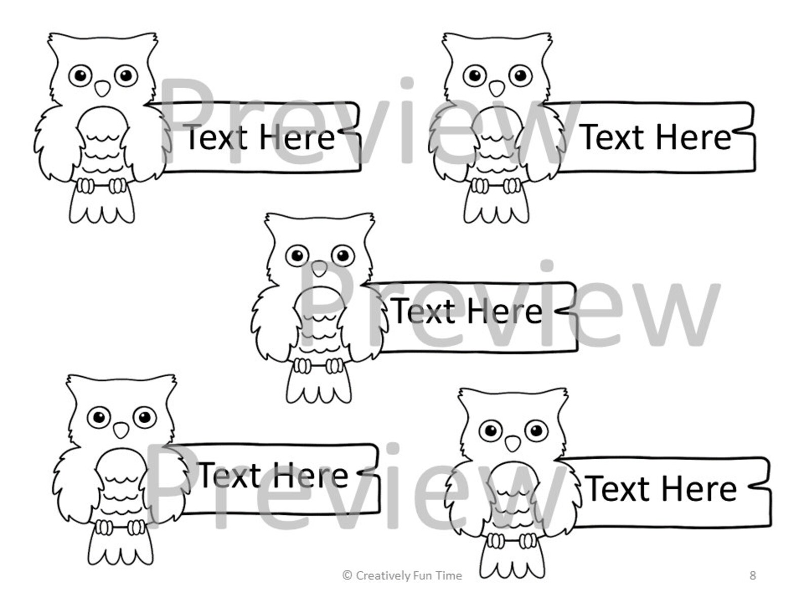 Editable Owl Name Tags: Printable Classroom Decor (digital Download ...