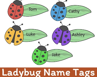 Editable Ladybug Name Tags: Printable Classroom Decor (Digital Download)