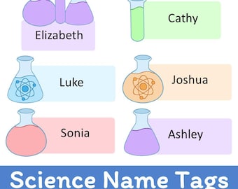 Etiquetas de identificación científicas editables: Decoración imprimible para el aula de ciencias, tecnología, ingeniería y matemáticas (STEM) (Descarga digital)