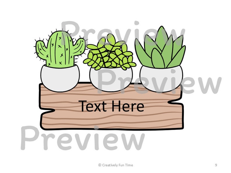 Editable Succulent Name Tags: Printable Classroom Decor (digital ...