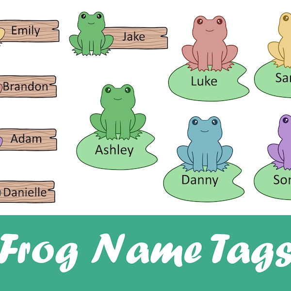 Editable Frog Name Tags