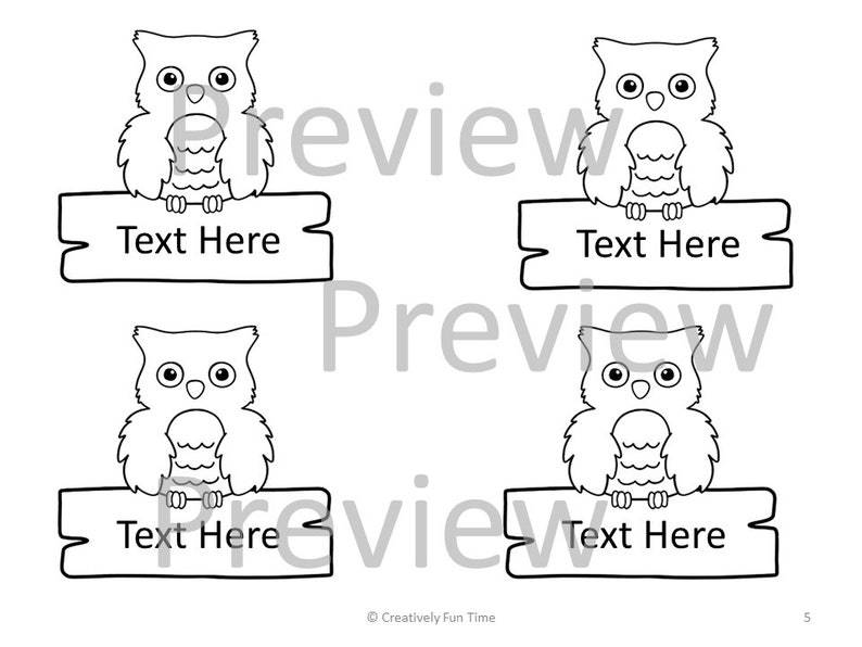 Editable Owl Name Tags: Printable Classroom Decor (digital Download ...