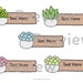 Editable Succulent Name Tags: Printable Classroom Decor (digital ...