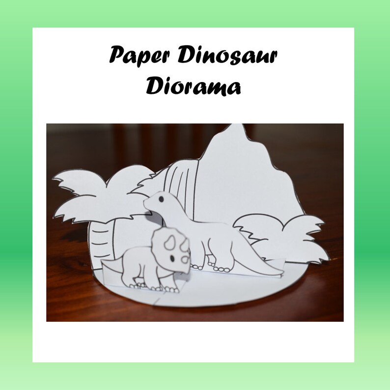 Paper Dinosaur Diorama - Etsy