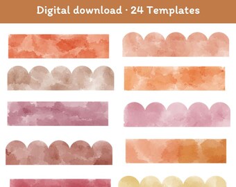 Autumn Watercolor Bulletin Board Borders, Fall Classroom Decor
