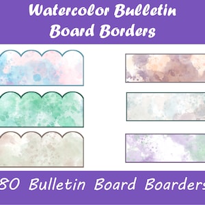 Watercolor Bulletin Board Borders
