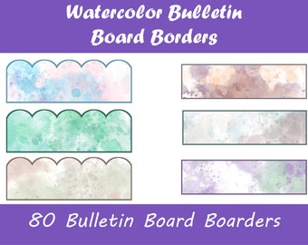 Watercolor Bulletin Board Borders
