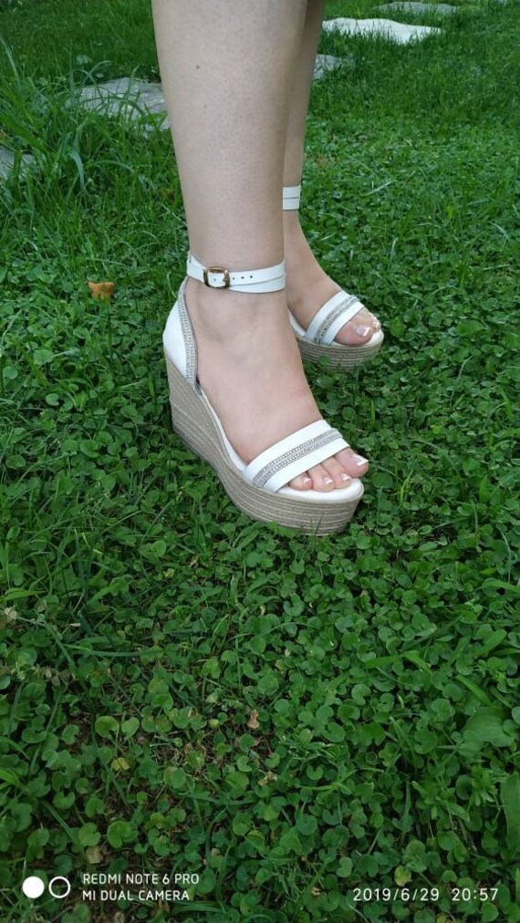 white high wedges