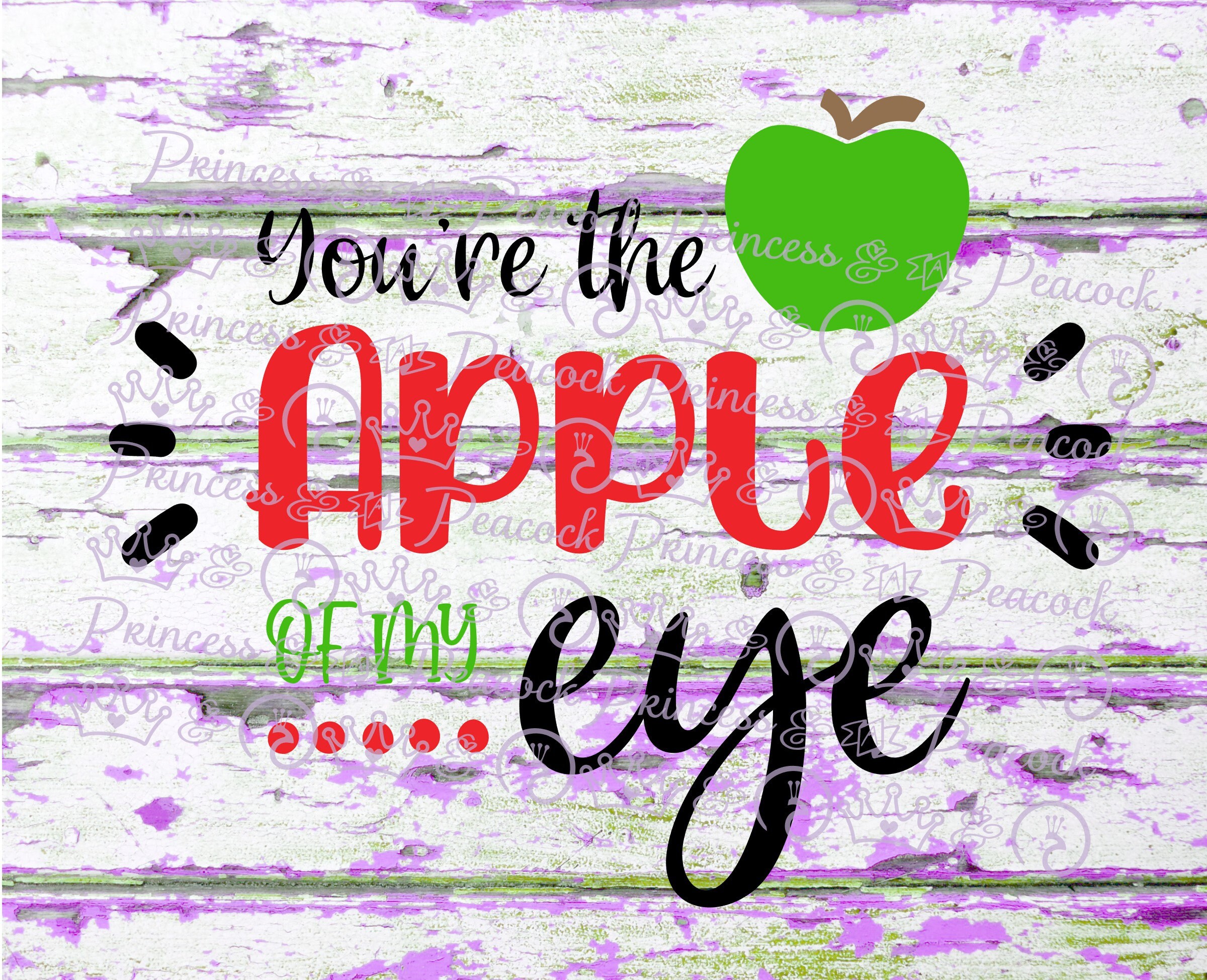 Apple of My Eye SVG Cut File Digital Design PNG JPG Etsy