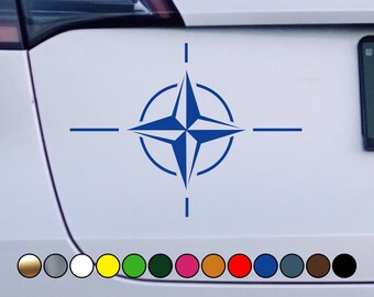 Militär-Nato-Logo - Perfekt geschnittene Farbe Vinyl-Aufkleber - Mehrere Größen und Farben erhältlich!