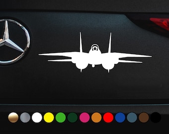 Military F-14 Tomcat fighter jet logo sticker - Perfect Cut Color Decal Vinyl Decal Sticker - Multiple sizes and colors available!