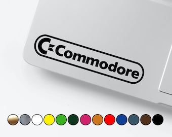 Pegatina con el logotipo de texto de RETRO GAMING Commodore C64 - Adhesivo de vinilo de corte perfecto a color - ¡Disponible en varios tamaños y colores!