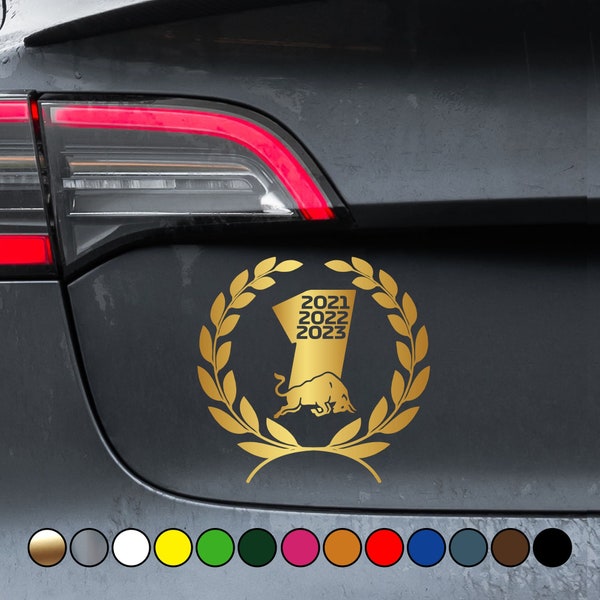 Racing driver #1 - 3 times champion fan version 2021 2022 2023 - Vinyl Decal Sticker - Multiple sizes and colors available!