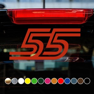 Racing driver Carlos number 55 High Quality logo - Vinyl Decal Sticker - Multiple sizes and colors available!