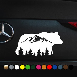 Sticker Bear in Nature Mountain Forest Wilderness Roam - Perfect gesneden kleur sticker vinyl sticker sticker - meerdere maten en kleuren beschikbaar!