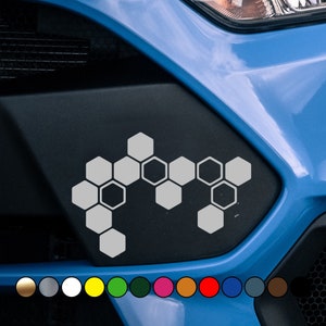Shapes Honeycomb Hexes Sticker Set 10 full hexes and 4 shapes Perfect Cut Color Decal Vinyl Sticker - Multiple sizes and colors available!