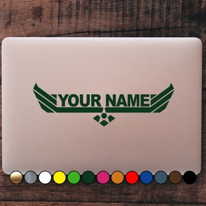 Indicatif d'appel de pilote personnalisé militaire US AIR FORCE - Sticker vinyle couleur coupe parfaite - Plusieurs tailles et couleurs disponibles !