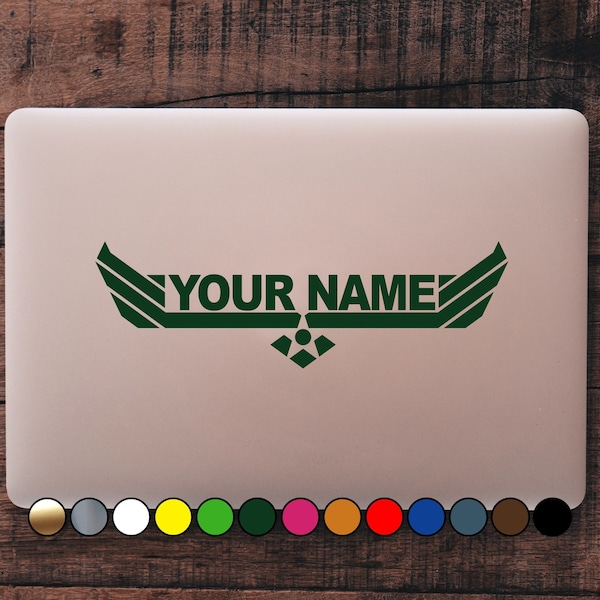 Military Personalized pilot callsign US AIR FORCE - Perfect Cut Color Decal Vinyl Decal Sticker - Multiple sizes and colors available!