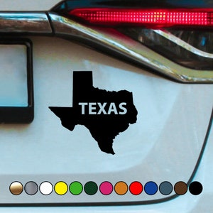 Adesivo con logo STATE Texas TX State Outline - Adesivo in vinile con taglio perfetto - Disponibili in diverse misure e colori!