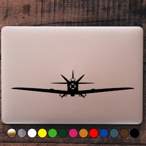 Avião de caça militar Supermarine Spitfire mk IX da RAF - Adesivo de vinil com decalque colorido de corte perfeito Vários tamanhos e cores disponíveis!