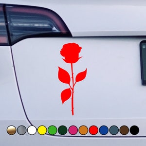 Bloem roos sticker bloem bloesem lente natuur - sticker vinyl sticker perfect gesneden kleur - meerdere maten en kleuren beschikbaar!