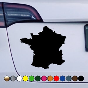 Country France Outline Contour Hochwertiges Logo - Perfekt geschnittene Farbe Aufkleber Vinyl-Aufkleber - Mehrere Größen und Farben erhältlich!