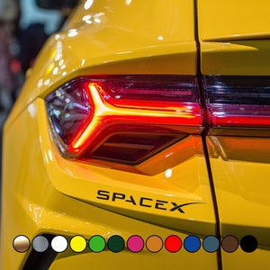 SpaceX-logo - vinyloverdrukplaatjesticker - meerdere maten en kleuren beschikbaar!