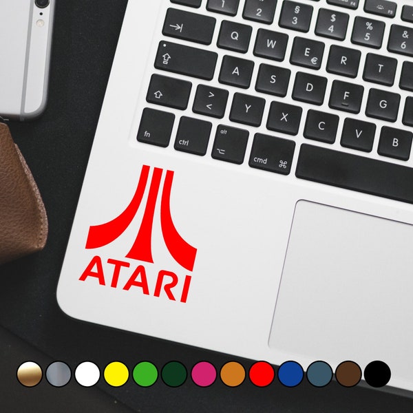 RETRO GAMING Logotipo de Atari Etiqueta engomada de alta calidad - Etiqueta engomada de vinilo con calcomanía de color de corte perfecto - ¡Múltiples tamaños y colores disponibles!