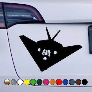 Military F-117 Nighthawk Stealth attack aircraft sticker - Perfect Cut Color Vinyl Decal Sticker - Multiple sizes and colors available!
