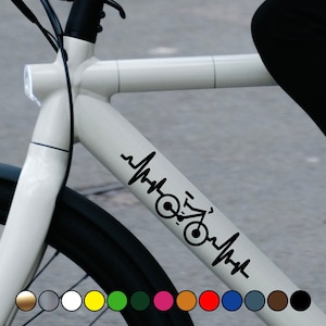Fiets | Hartslag | Fiets | Liefdesfiets | Fietsen | Laptopsticker | Aangepaste sticker | iPad-sticker | Sticker sticker - vinyl sticker sticker