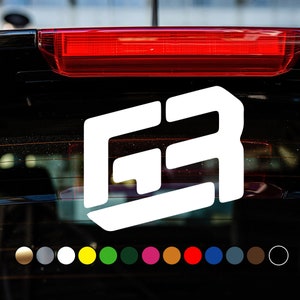 Racing driver George number #63 high quality logo - Perfect Cut Color Decal Vinyl Sticker - Multiple sizes and colors available!