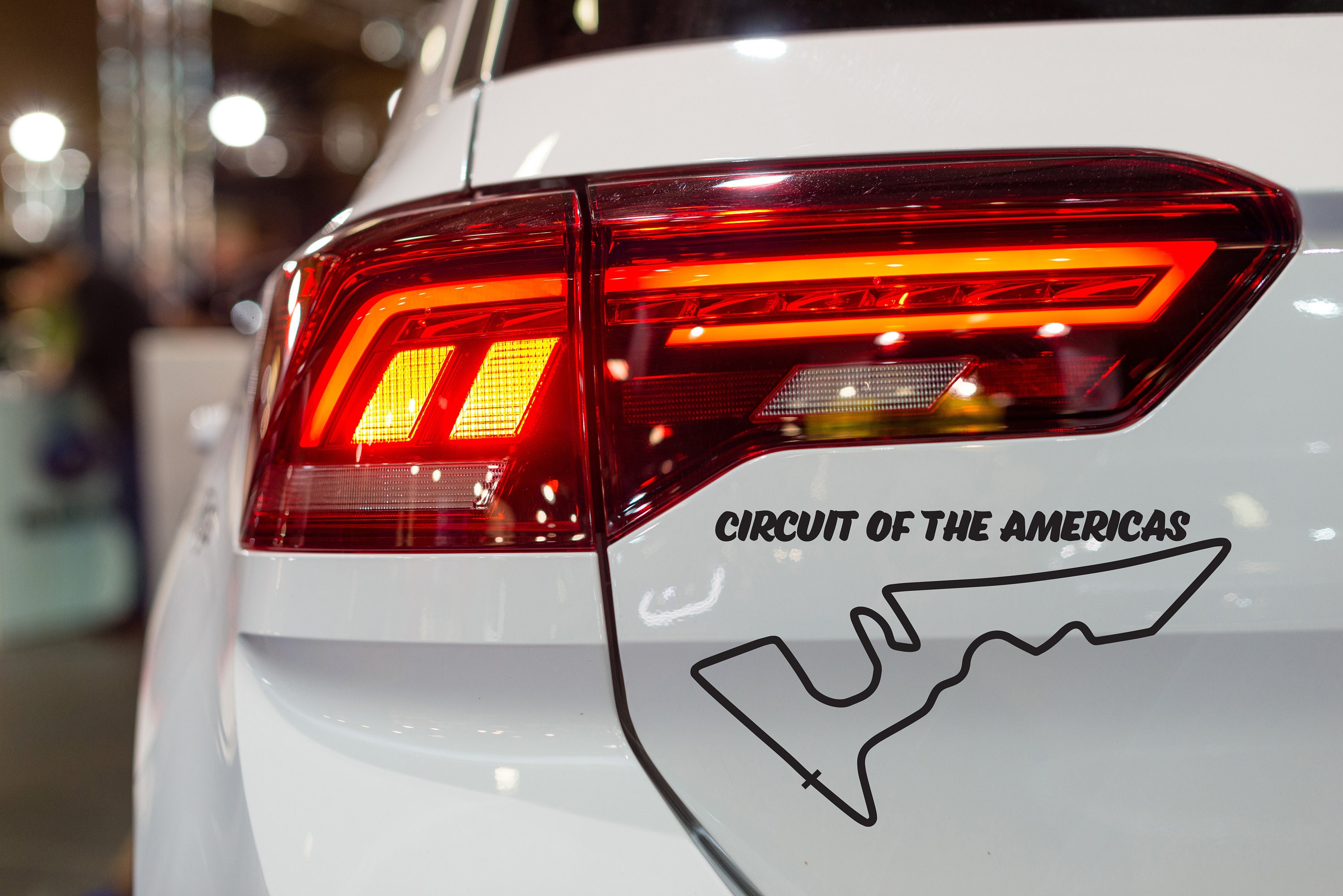 Racing Track Design of Circuit of the Americas USA - Vinyl Decal ...