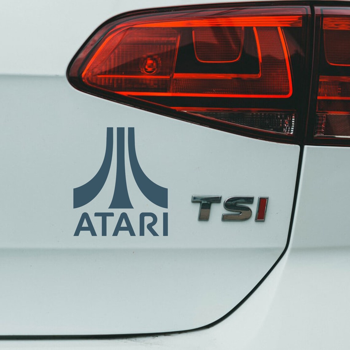 Atari 3ds Sticker RETRO GAMING Atari Logo High Quality Sticker - Perfect Cut Color Decal ...