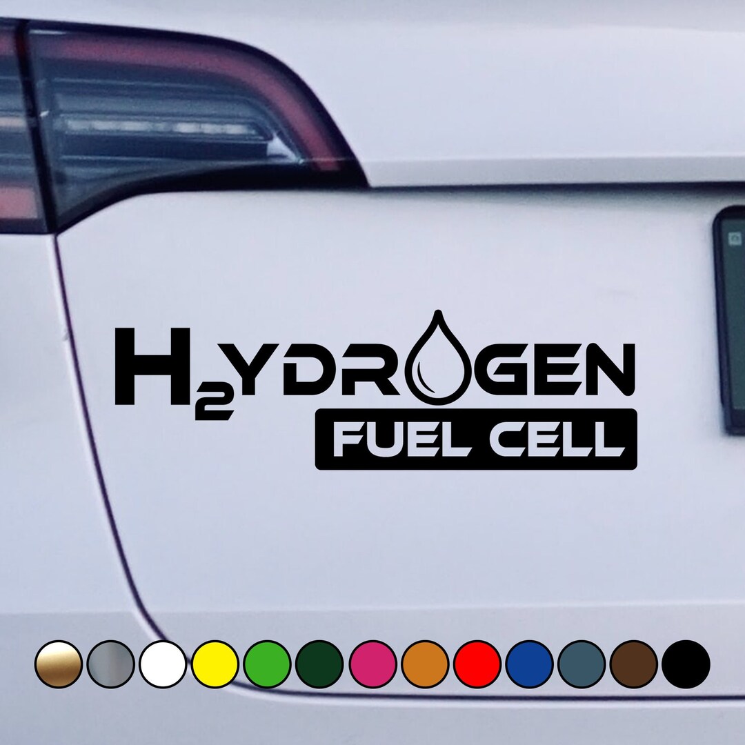 ECO Hydrogen Fuel Cell Green Energy Ecology Logo Sticker - Perfect Cut ...