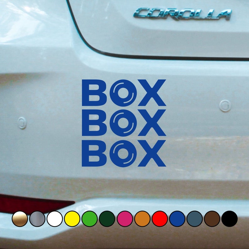 Quote Box Box Box Pit Stop Sticker - Vinyl Decal Sticker - Multiple ...