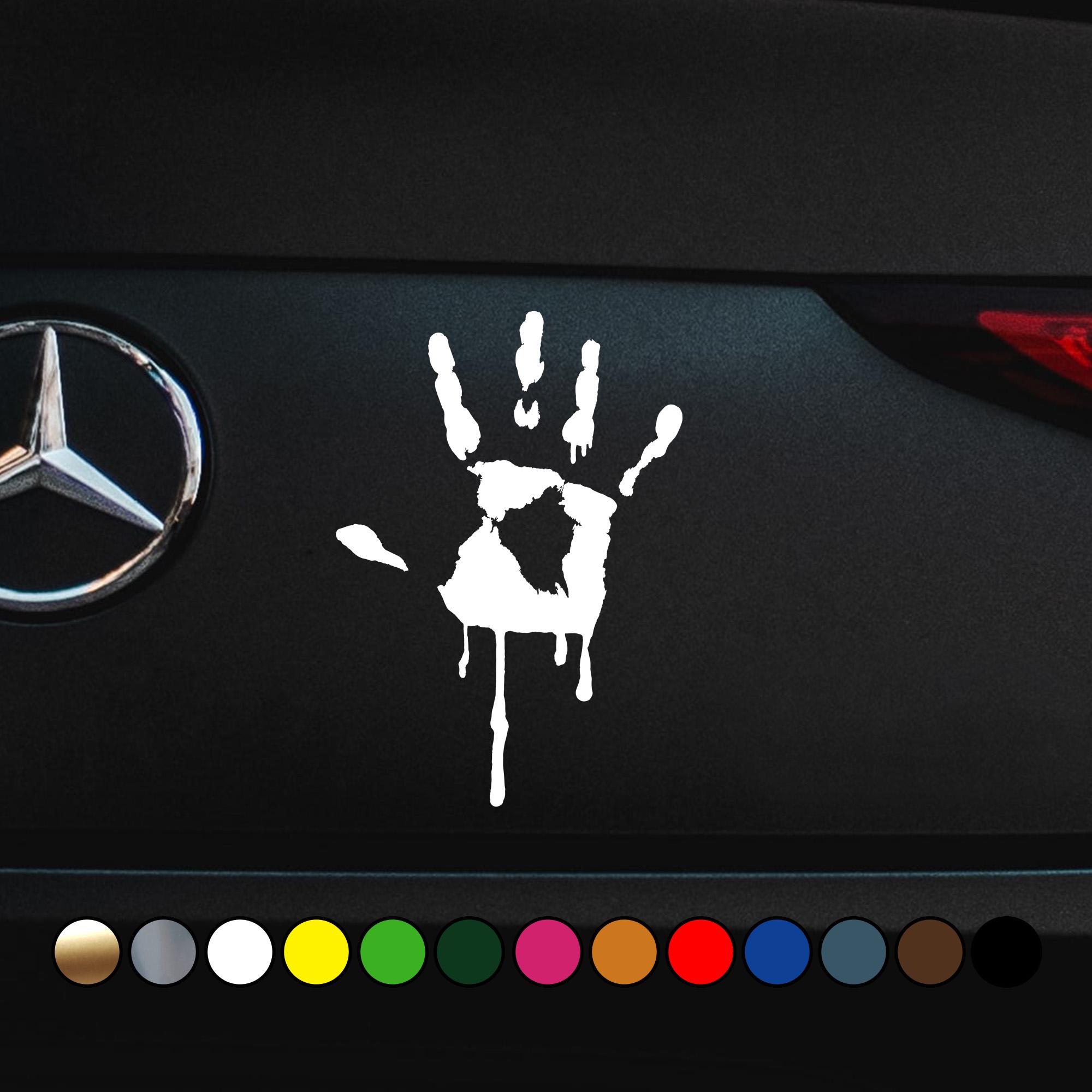 Bloody Handprint Sticker - Scary - Funny - Trick or Treat - Hand ...