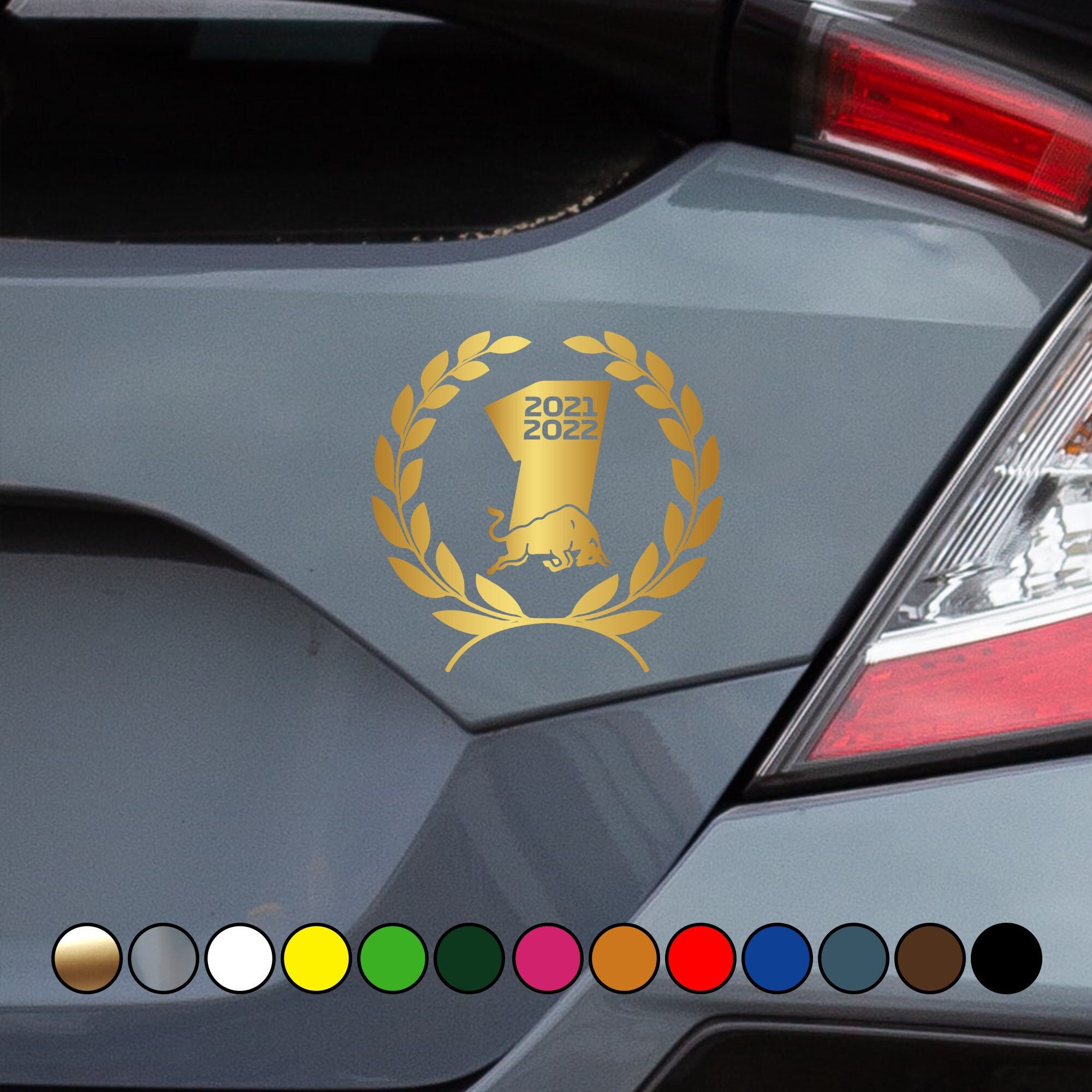 Stier Auto Aufkleber 3D Emblem Badge Plakette gold car Sticker Metall