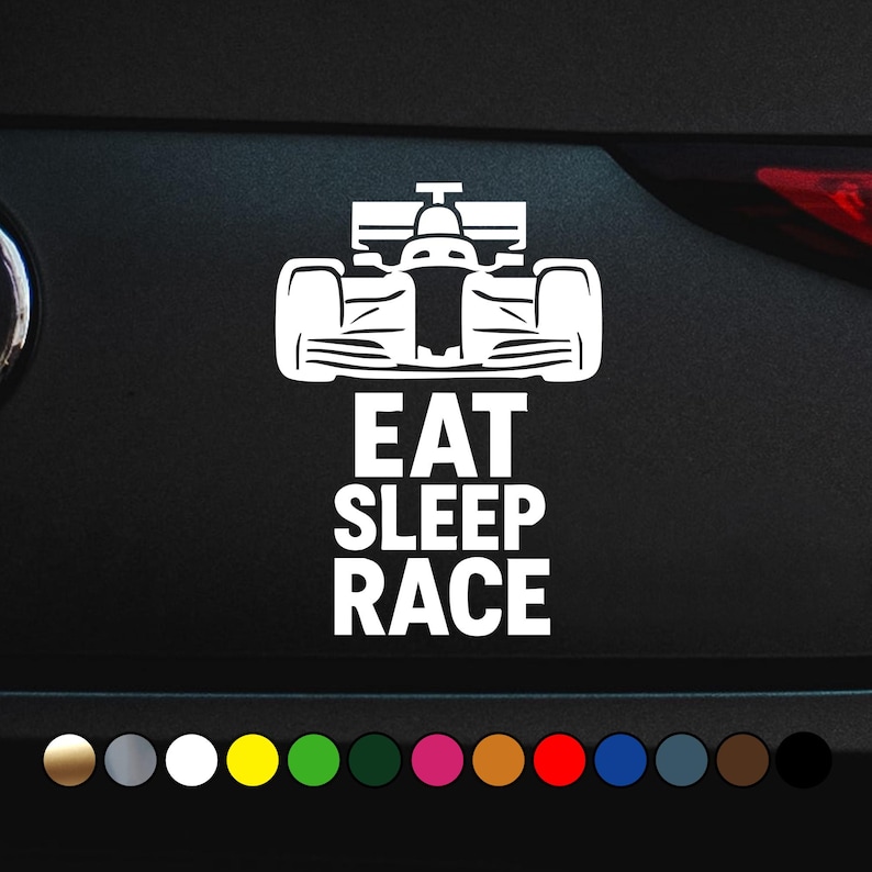 Eat Sleep Race Sticker - Racing Driver - Race - Motorsport - One Seater ...