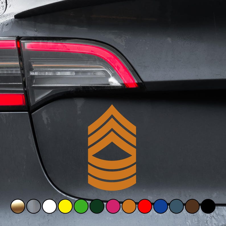 Military US ARMY Rank - Master Sergeant Sticker - Ranks - Perfect Cut ...