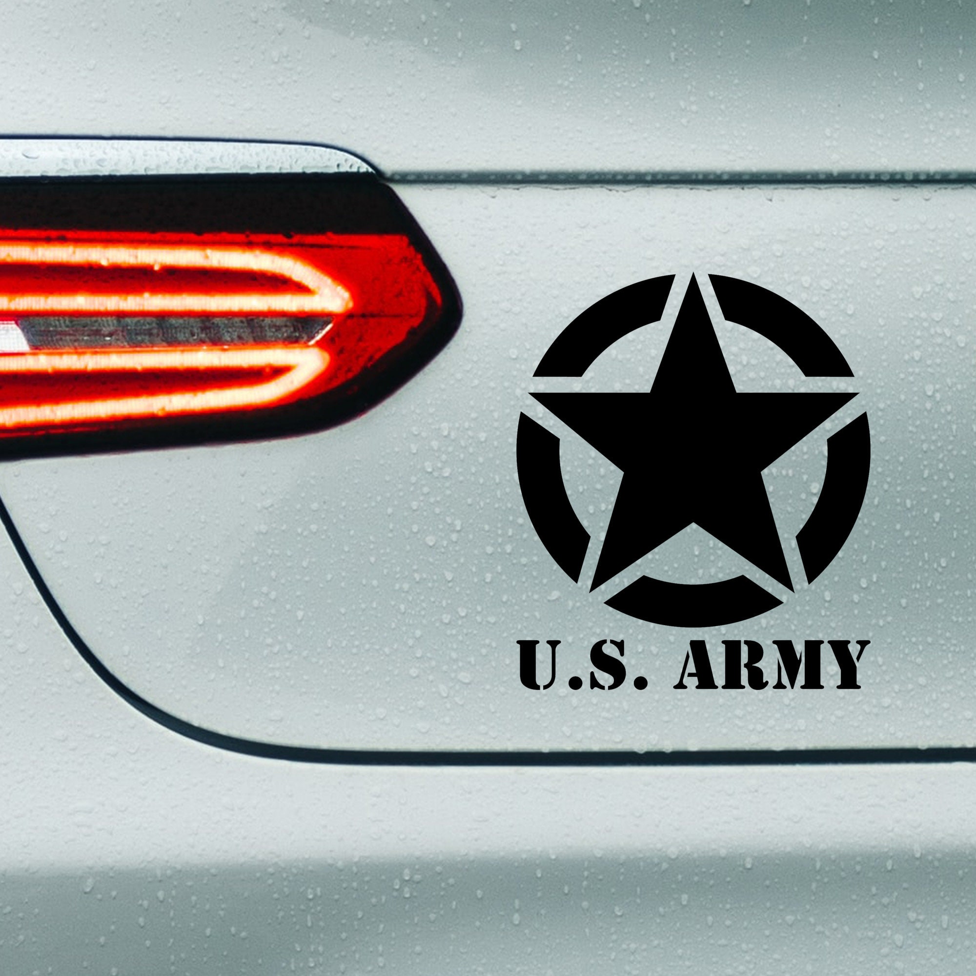 Red Army Sticker Military US ARMY Logo Sticker - Perfect Cut Color Decal Vinyl Decal ...