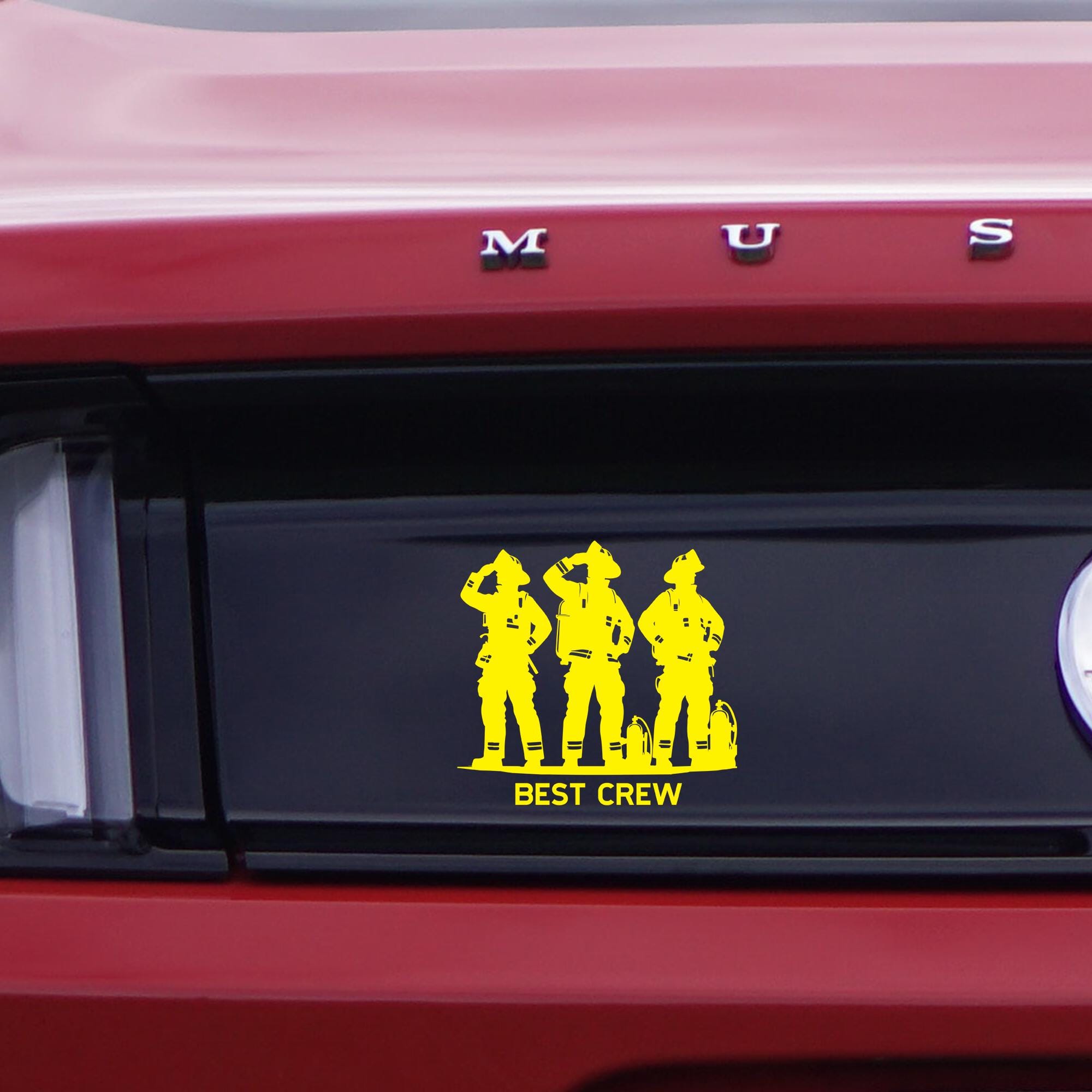 Firefighter Ric Sticker Firefighters Sticker With Personalized Text - Flames - Fire - Perfect ...