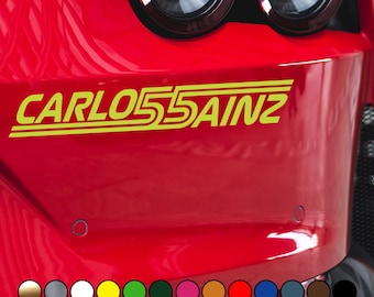 Racing driver Carlos #55 fan version - Vinyl Decal Sticker - Multiple sizes and colors available!