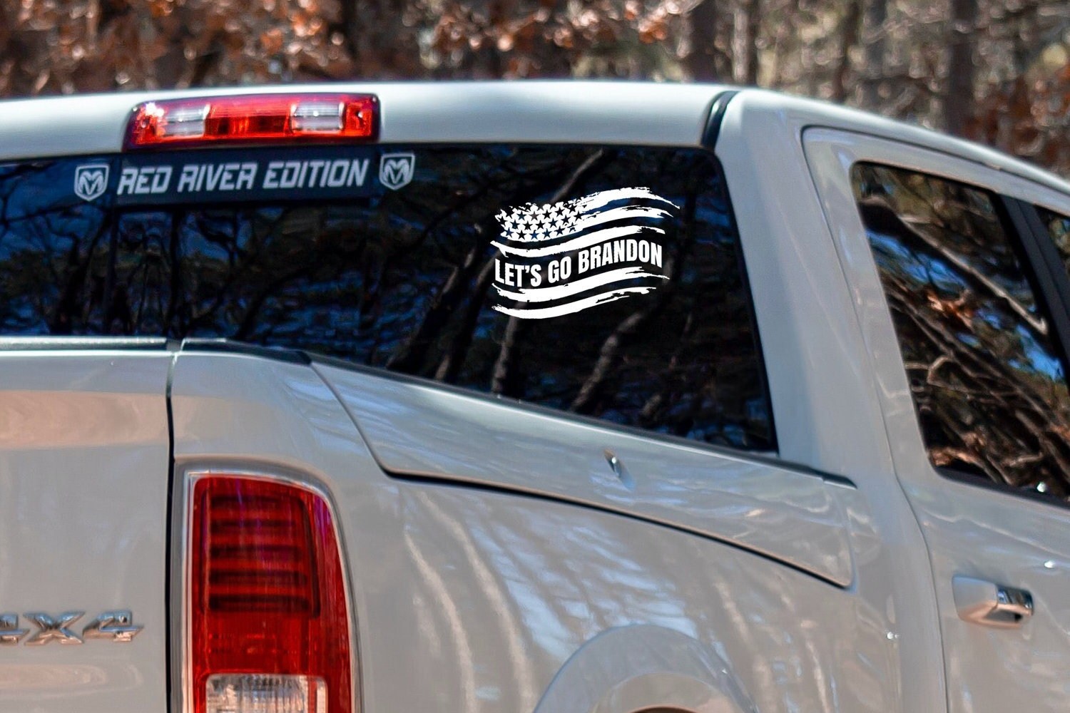 thumbnail image 2 of Let's Go Brandon #FJB Vinyl Decal Sticker – 5x3 Inches, American Flag Design 2 of 5