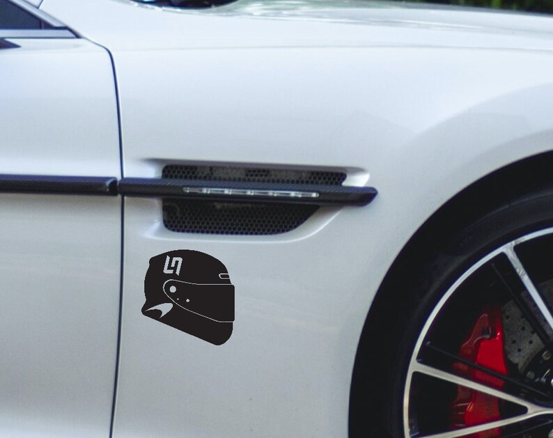 Racing Driver Lando - Helmet - Vinyl Decal Sticker - Multiple Sizes ...