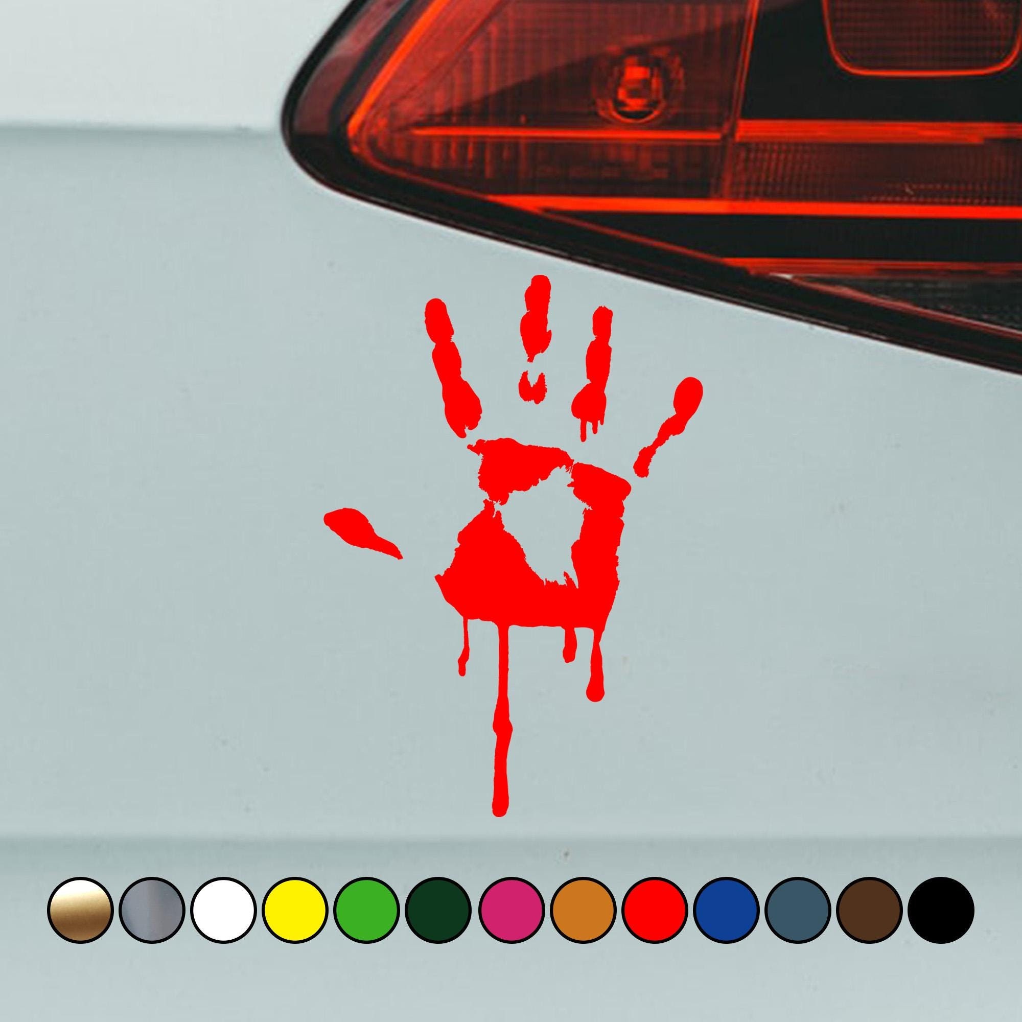 Bloody Handprint Sticker - Scary - Funny - Trick or Treat - Hand ...