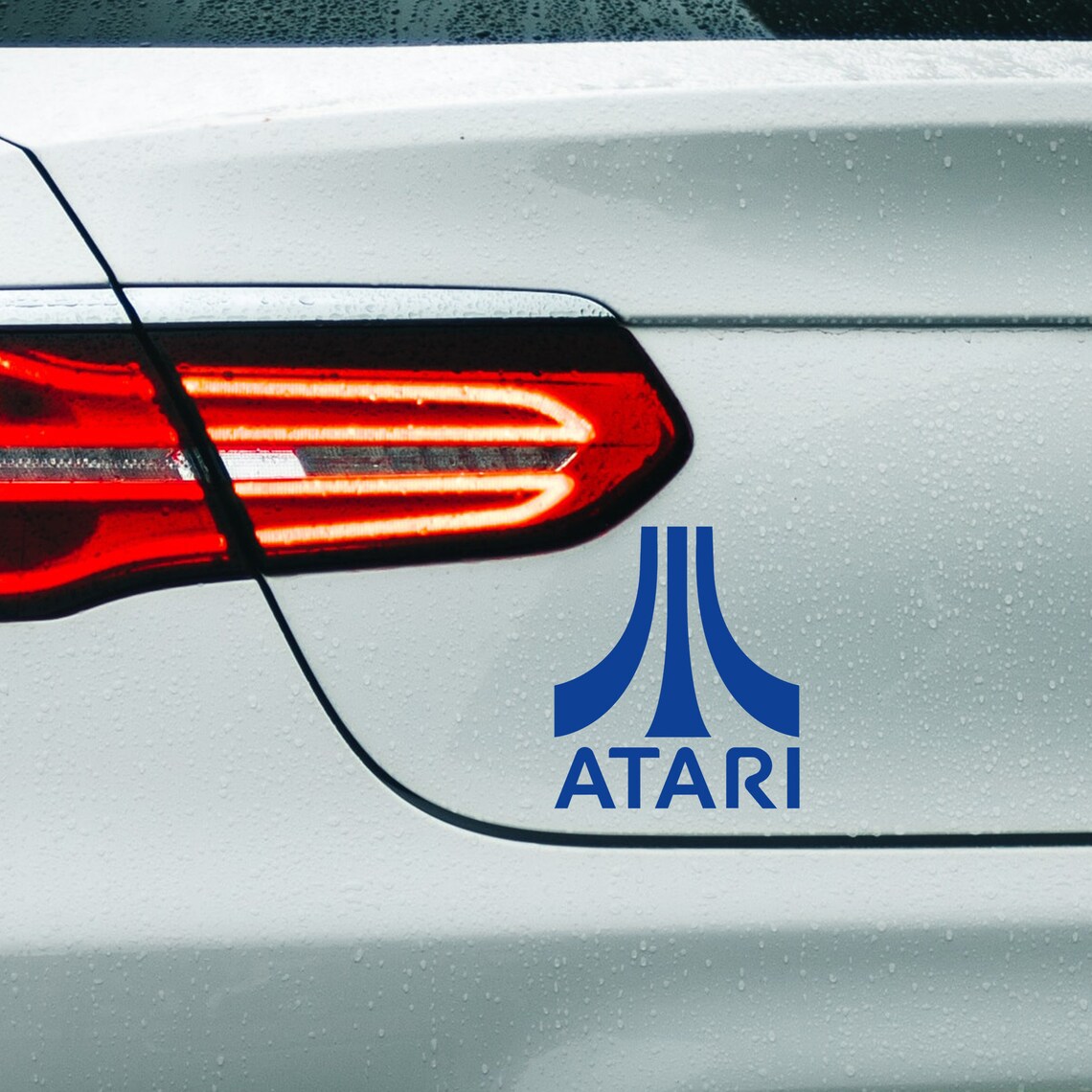 Atari 3ds Sticker RETRO GAMING Atari Logo High Quality Sticker - Perfect Cut Color Decal ...