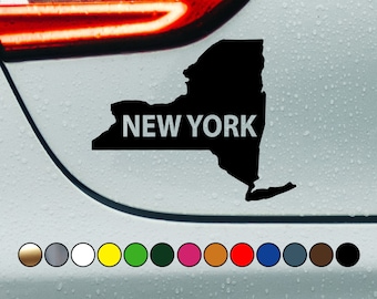 STATE New York NY State Outline sticker - Perfect Cut Color Decal Vinyl Decal Sticker - Multiple sizes and colors available!
