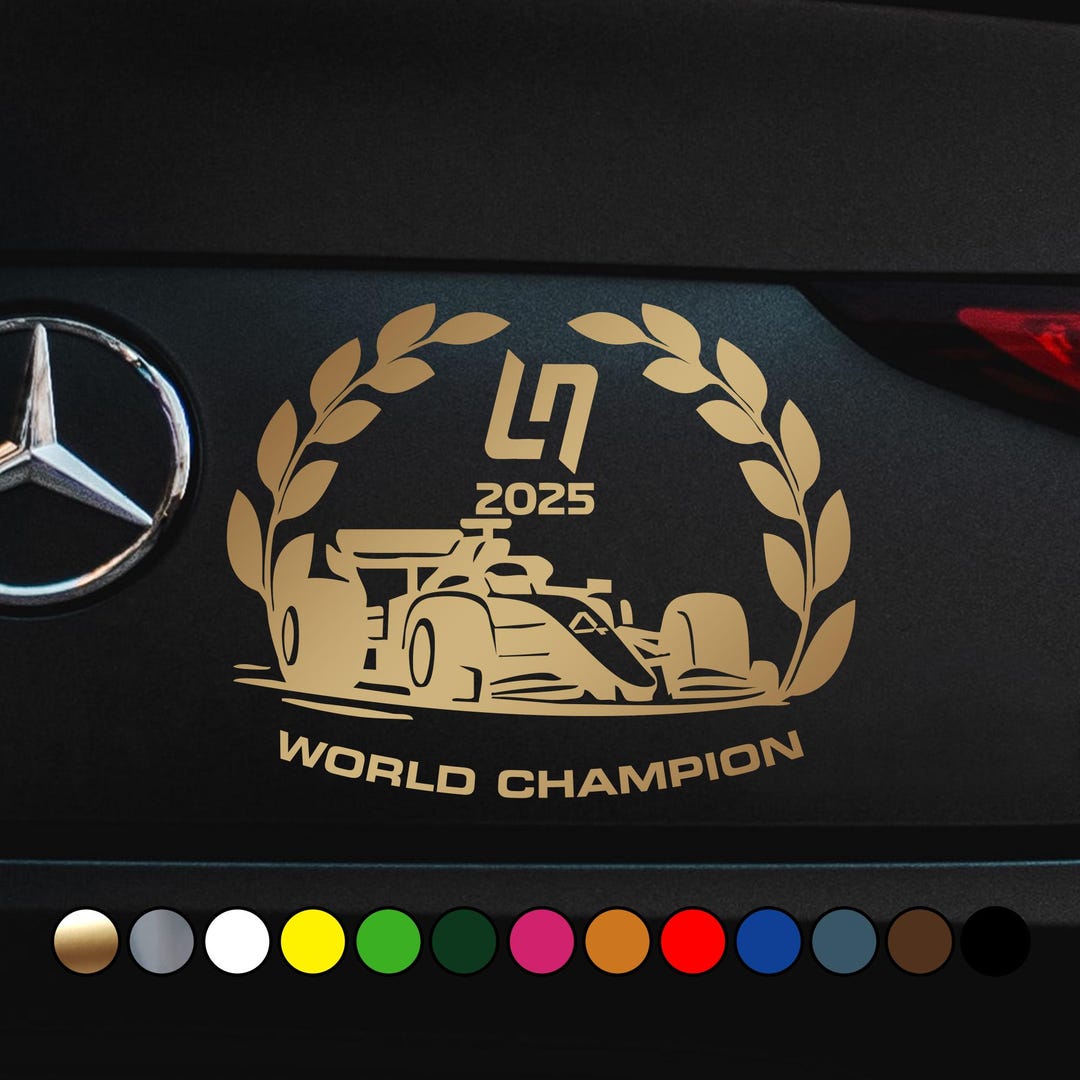 Lando Racing Driver Sign Racing Driver Lando #4 Laurel Logo Fan Sticker - Single Seater - World ...